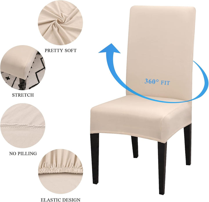 Lydevo Stuhlhussen 6er Set Stretch Moderne Stuhlhussen für Esszimmerstühle Stuhlhussen für Schwingst