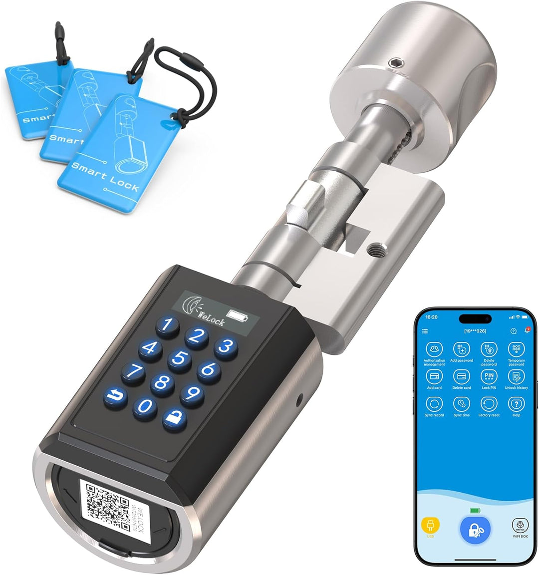 WELOCK PCB51 Elektronisches Türschloss mit Passwort,RFID-Karte,APP,WiFi,Elektronisches Türschloss ha