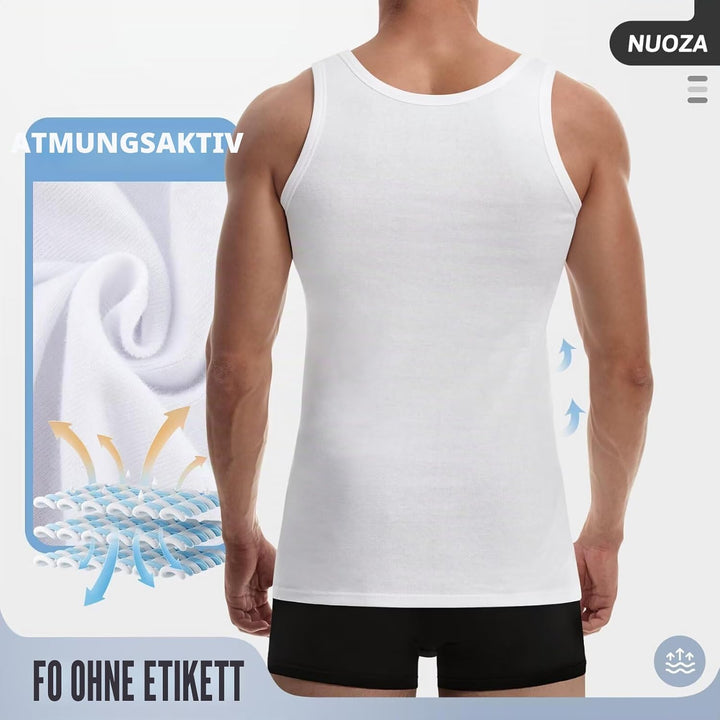 NUOZA 3/5er Pack Unterhemd Herren Tank Top Viele Farben 100% Hochwertige Baumwolle Schrumpft Nicht V
