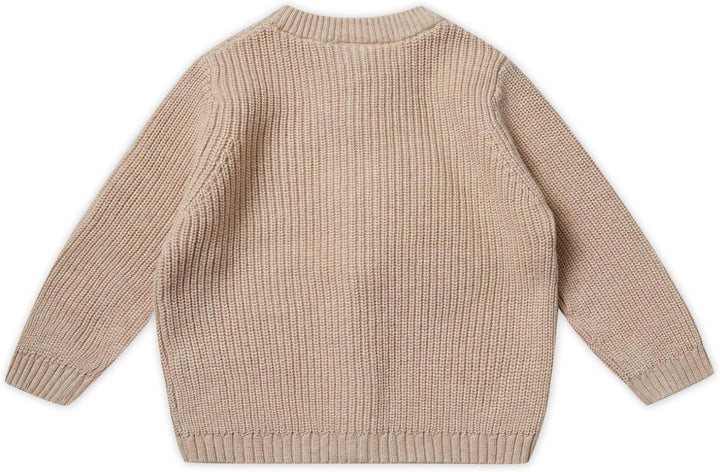 Stellou &amp; friends Cardigan-Strickjacke für Mädchen und Jungen mit Knöpfen in Holz-Optik | Hochwertig