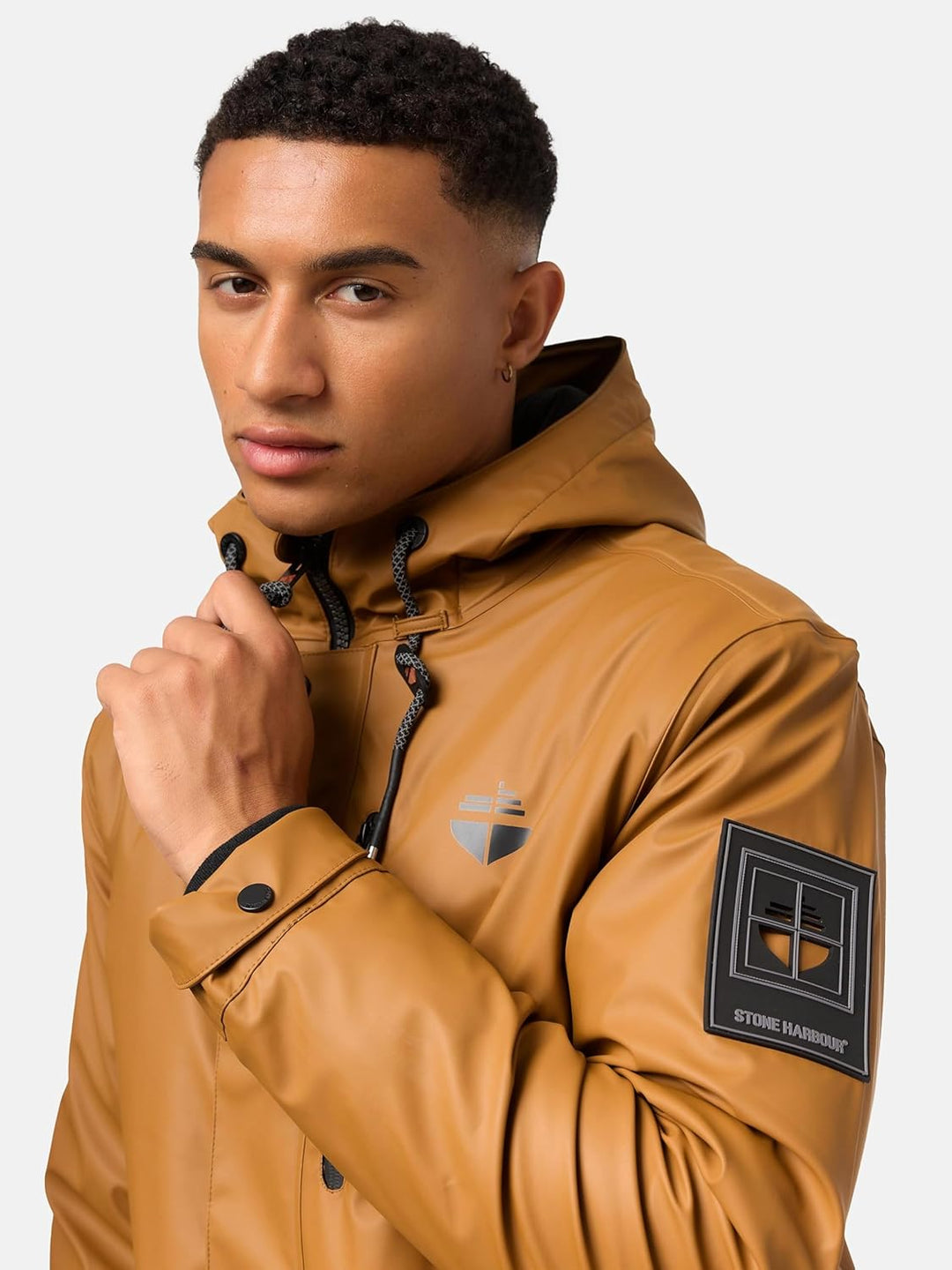 STONE HARBOUR wasserdichter gefütterter Herren Regenmantel Verdaan S-3XL XXL Tobacoo, XXL Tobacoo
