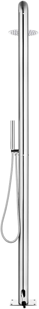 vidaXL Gartendusche 225 cm Edelstahl