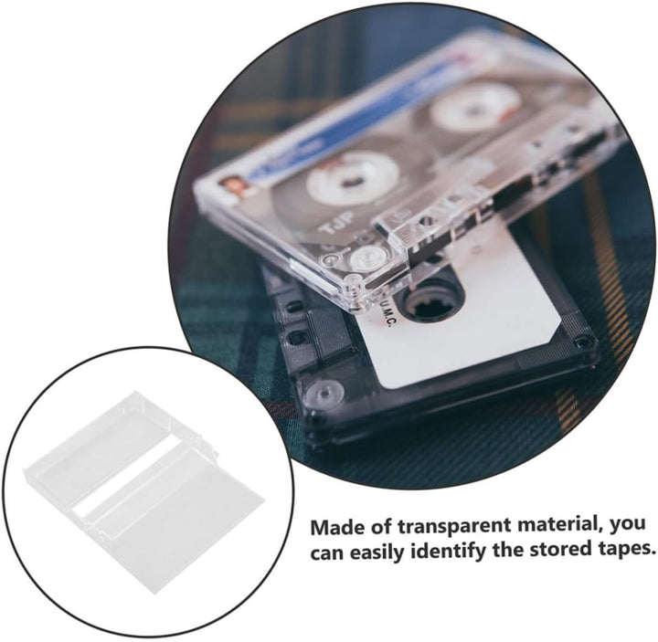 Toyvian Kassettenbox, 3Er Set Transparente Kunststoffhüllen Mit Deckel Aufnahmekassettenbox Für Musi