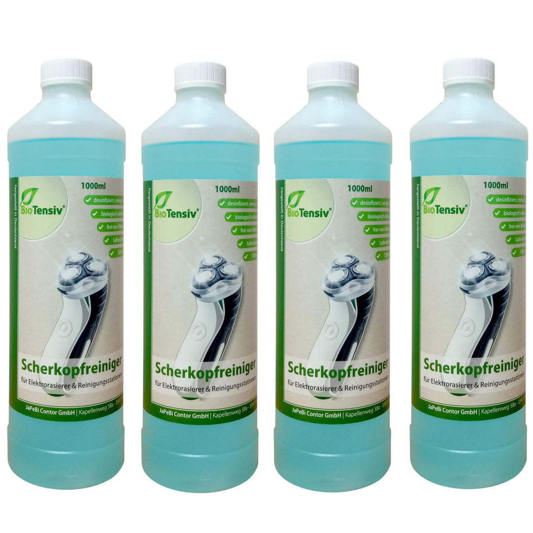 BioTensiv 4L Scherkopfreiniger Nachfüllflüssigkeit für Braun Reinigungs-Kartuschen CCR Series 3 5 7