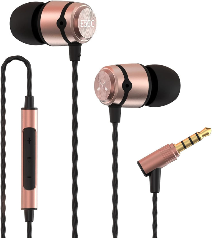 SoundMAGIC E50C Kabelgebundene Ohrhörer mit Mikrofon, In-Ear-HiFi-Kopfhörer, Gute geräuschisolierend