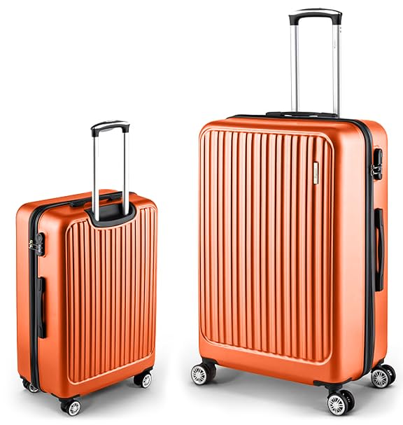 Easy Move ABS Hartschalenkoffer [ERGONOMISCH & SICHER] - Grosser Trolley Koffer mit 360° Rädern, Zah