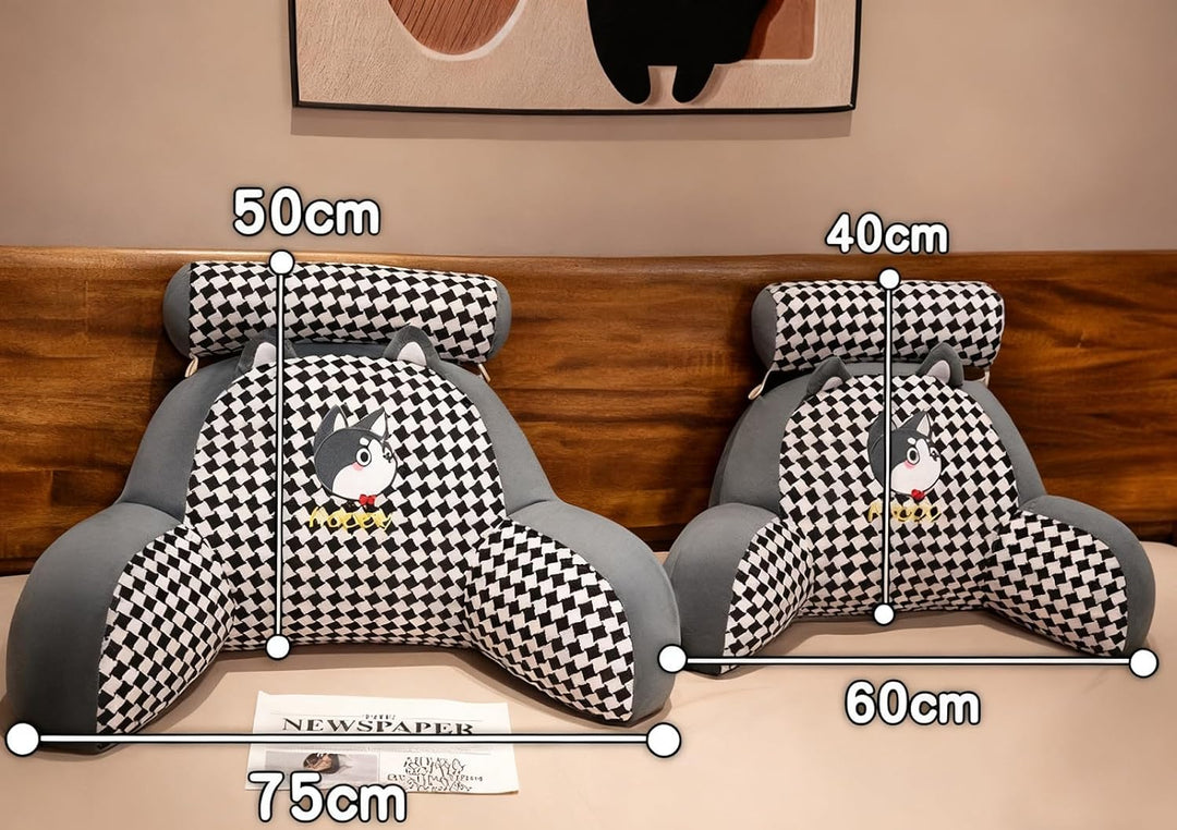 Rückenkissen für Bett und Sofa mit Armlehnen Ergonomisches Lesekissen Erwachsene Atmungsaktives Lese