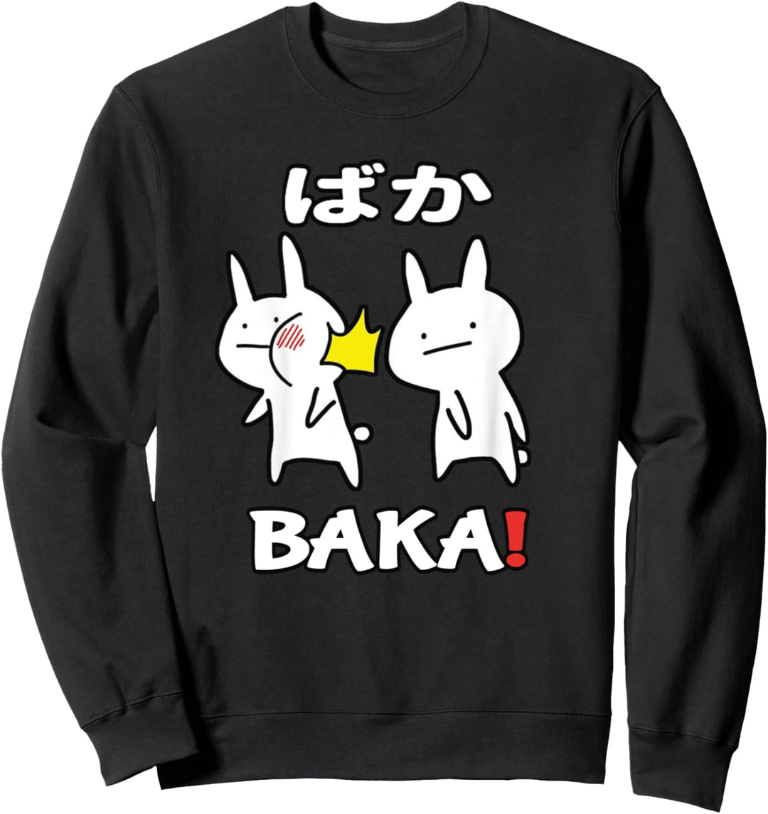 Lustiges Japan Baka Rabbit Ohrfeige Anime und Manga Sweatshirt