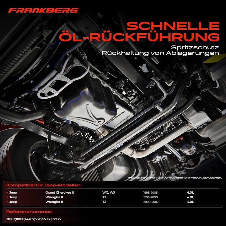 Frankberg Ölwanne für Grand Cherokee II WJ, WG Wrangler II TJ 4.0L Benzin 1998-2006 53010340