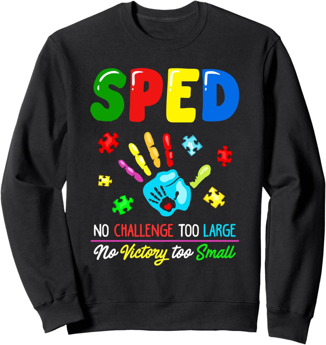 Spezialpädagogik Lehrer SPED Geschenk Keine Herausforderung Sweatshirt