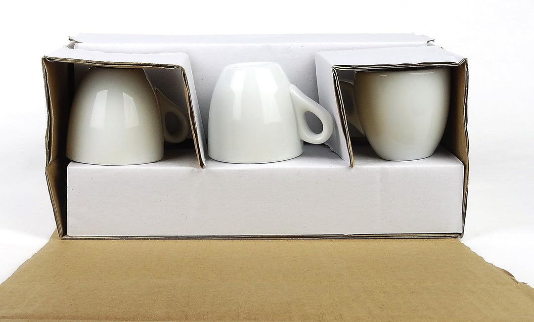 Moka Consorten Extra dickwandige Espressotassen | 0,8 cm Tassenwand | Füllmenge (bis zur Oberkante):