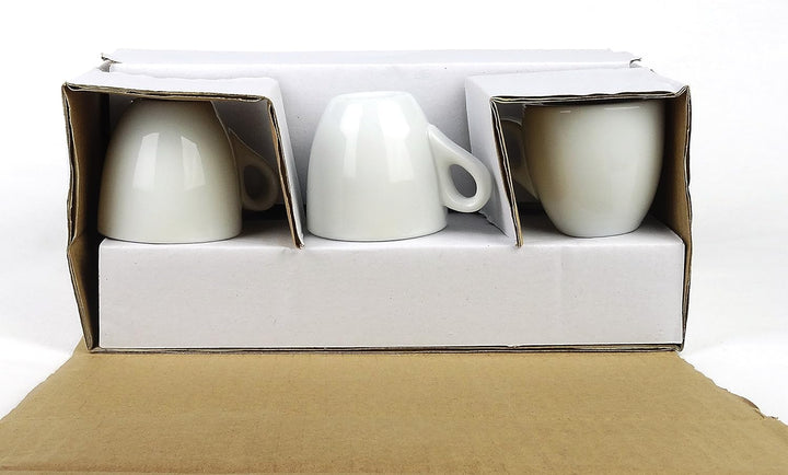 Moka Consorten Extra dickwandige Espressotassen | 0,8 cm Tassenwand | Füllmenge (bis zur Oberkante):