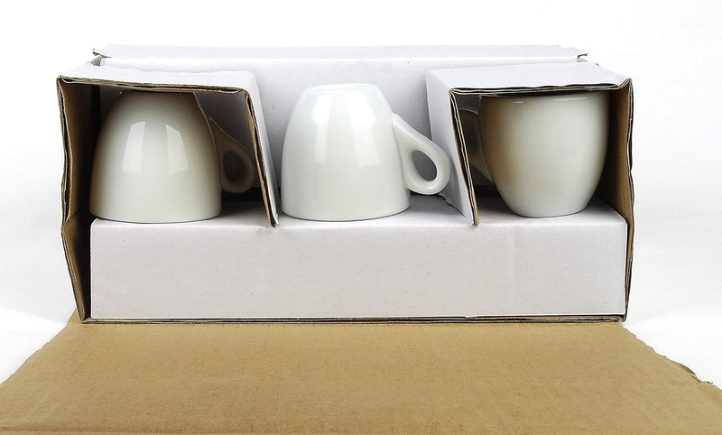 Moka Consorten Extra dickwandige Espressotassen | 0,8 cm Tassenwand | Füllmenge (bis zur Oberkante):