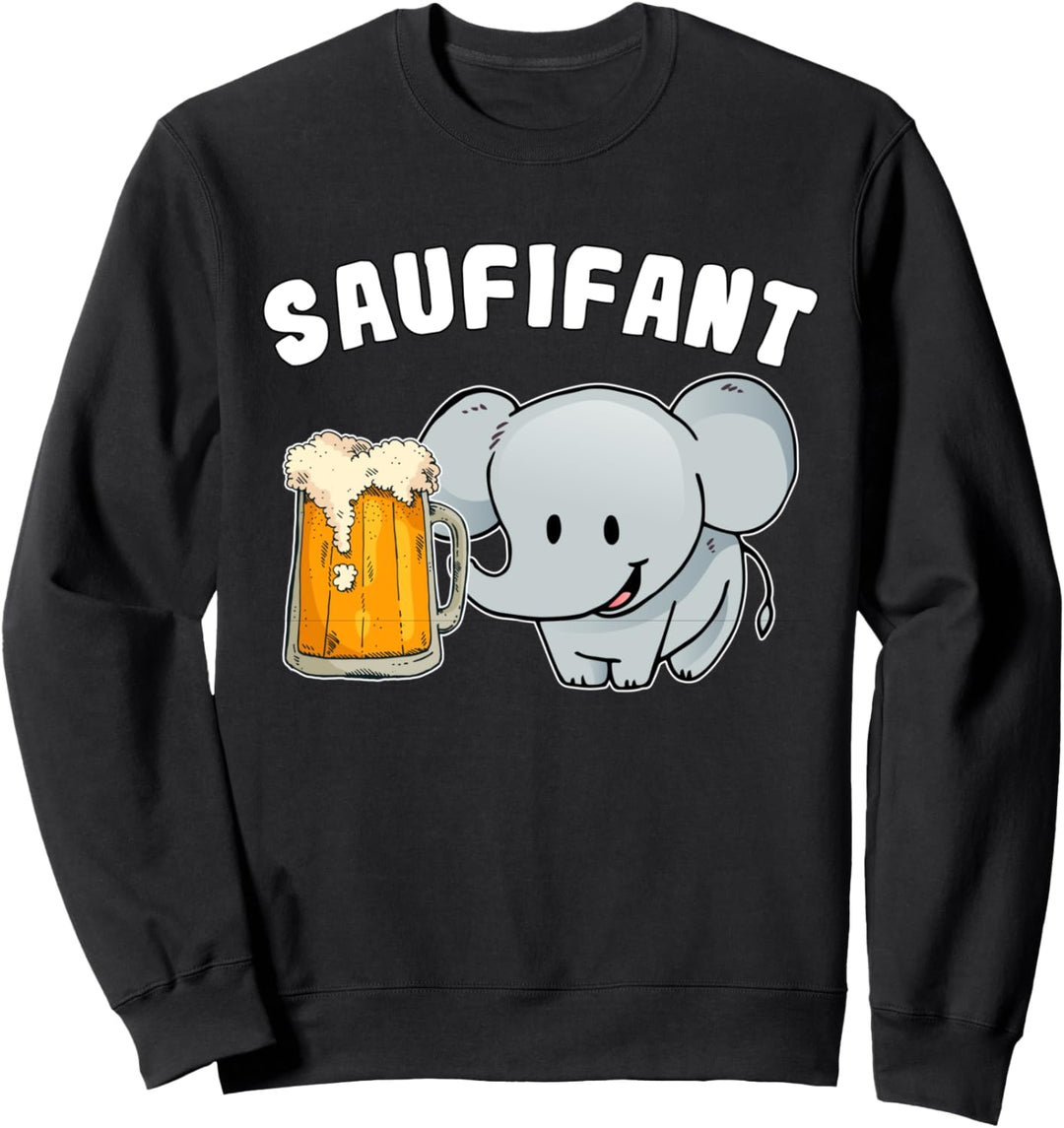 Saufifant Elefant Bier Männerabend Sweatshirt