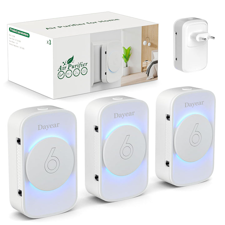 Luftreiniger, Air Purifier IonizerGenerator, Dayear Plug in Negativ Ionen Luftreiniger für Büro, Zim