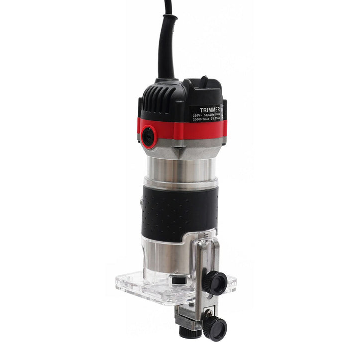 800W Elektrische Oberfräse Trimmer 1/4" Holz Router 220V, tragbarer Handpalmenfräser für die Holzbea