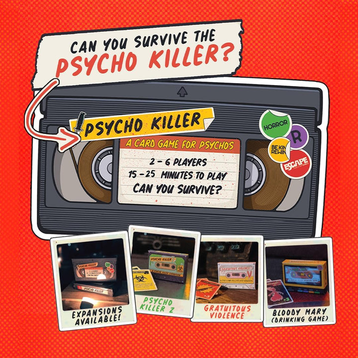 Psycho Killer: The Card Game - A game for Psychos, Multicolor, 5.08 x 5.08 x 5.08 cm