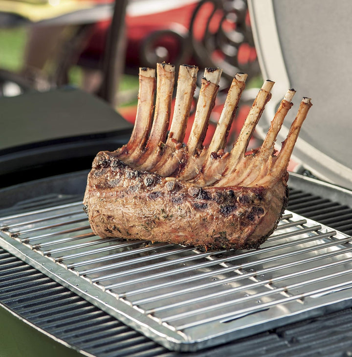 Weber Hitzeschild - Gross (39x 26cm), 4 Stück, aus Aluminium, passend Bratenrost - Gross (6564), erm