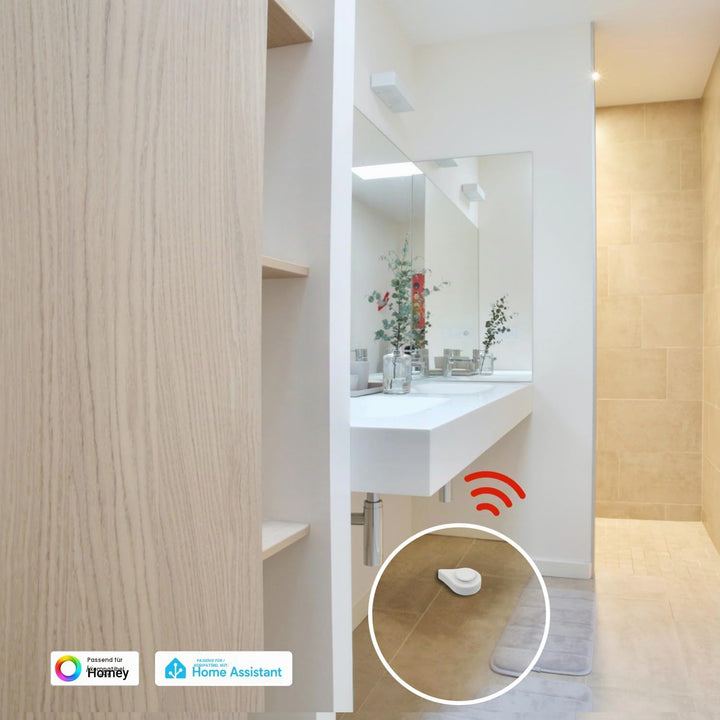 THIRDREALITY Zigbee Wasserleck-Sensor mit Tropferkennung, 120 dB Alarm, wenn Sie mit Home Assistant