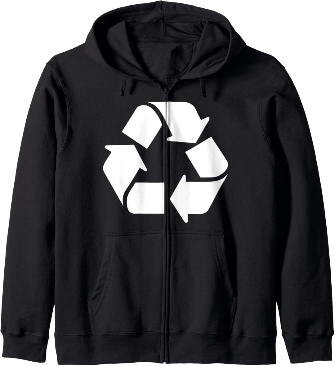 Nerdy Leonard Weisses Recycling-Logo Tag der Erde der Umwelt Kapuzenjacke