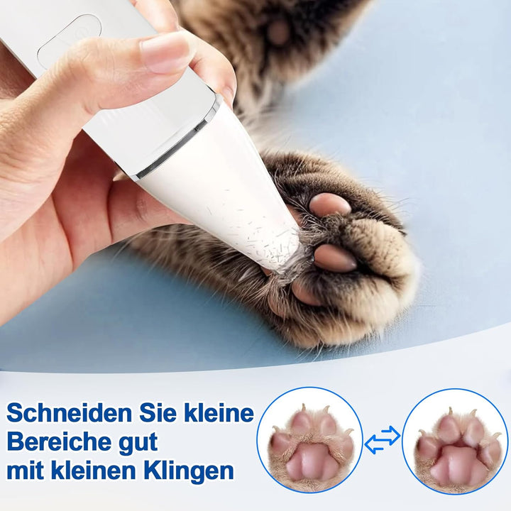 Leise Schermaschine Katze Set, 4 in 1 Haarschneidemaschine Mit LED-Licht, Profi Pfotentrimmer Für Hu