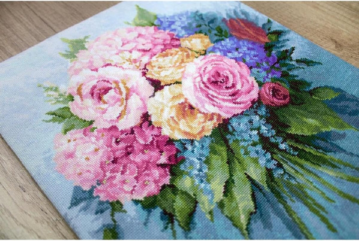 Luca-S B2371 Kreuzstich Set, Mehrfarbig, 25x25cm