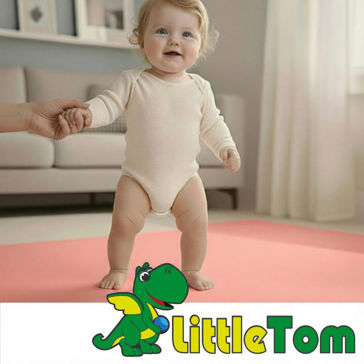 LittleTom 9 Teile Spielmatte Baby Puzzlematte ab Null - 30x30 Krabbelmatte Baby - Spielmatte Kinder