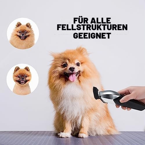 BarberBoss Kabelloses Tierpflegeset, Professionelle Hundeschermaschine für dickes Haar, Wiederauflad