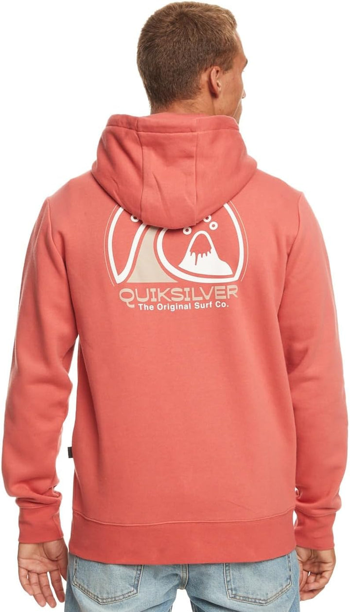 Quiksilver Herren Clean Circle Hoodie Sweatshirt (1er Pack), Mineral Red