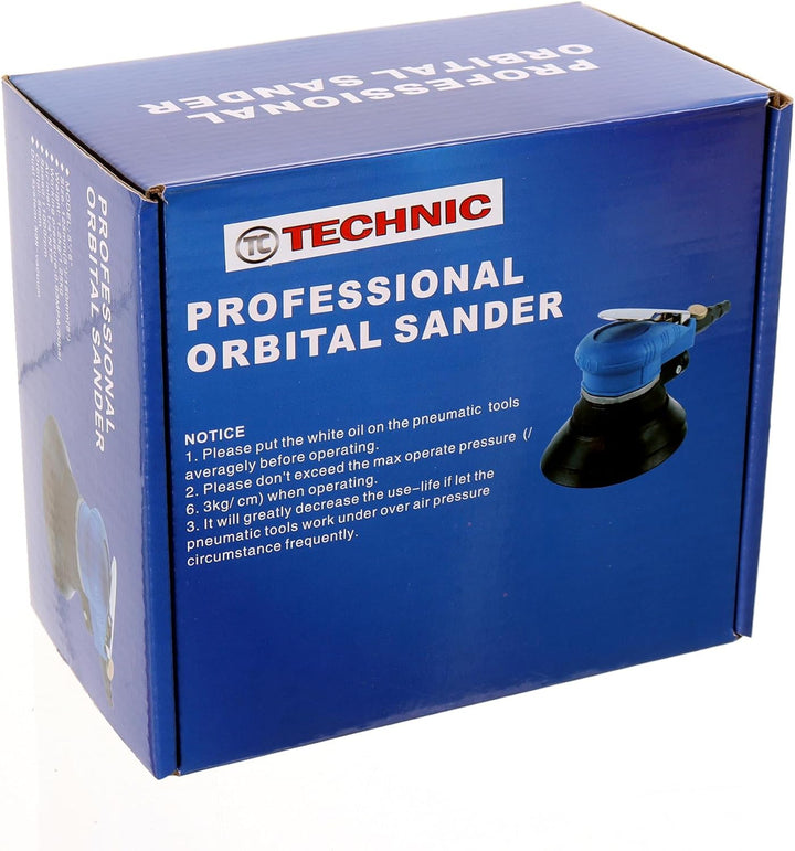 TC Technic PRO Exzenterschleifer Schwingschleifer Pneumatisch Poliermaschine 150mm Set2, Set2