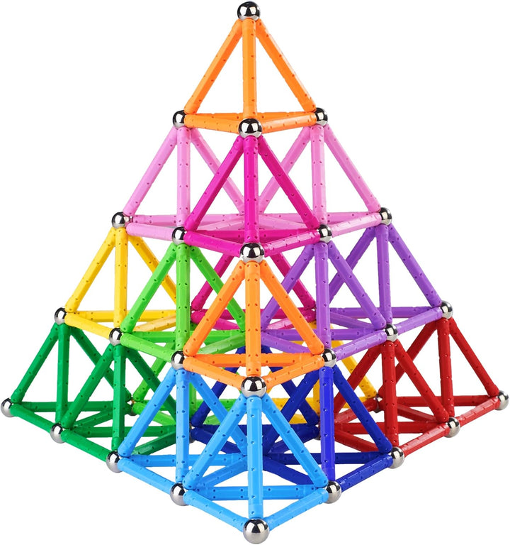Beicarin 204 Stück Magnetische Bausteine, Spielzeug, Magnet Lernspielzeug, Magnetblöcke, Stapelspiel