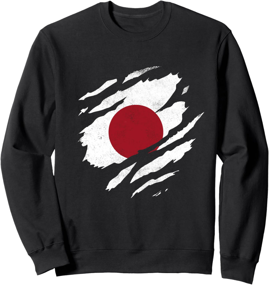 Japanische Fahne Otaku Nihon Nippon Japanisch Flagge Japan Sweatshirt
