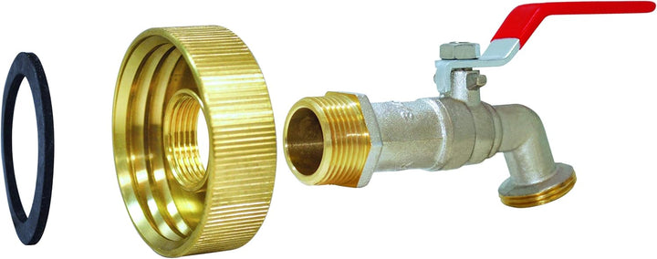 Boutté 8174838 R1000L-KIT-R15 Adapter-Set für Tank 1000 l, Durchmesser 60, inkl. Hahn, 1/4 Drehung,