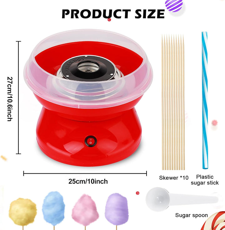 Zuckerwattemaschine, Retro Cotton Candy Machine 450W für Zuhause, Zuckerwatte Maschine mit Zubehör u