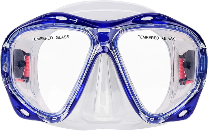 Taucherbrille für Erwachsene mit Anti-Nebel Schnorchelmaske, Schwimmmaske gehärtetem Glas und Nasena