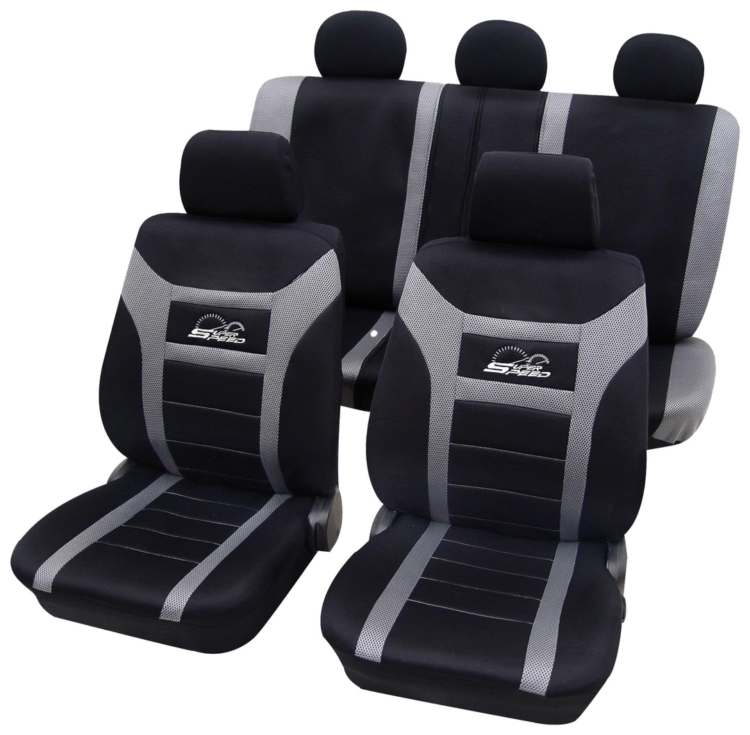 Petex Sitzbezugset Universal Eco Class Super-Speed grau 11-teilig Grösse SAB 1 Vario, grau
