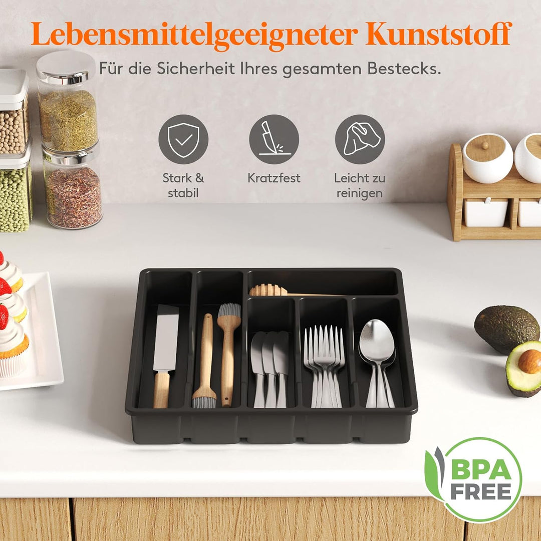 Lifewit Besteckkasten für Schubladen, Besteck Organizer Schublade Organizer Küche Kompakt Besteckein