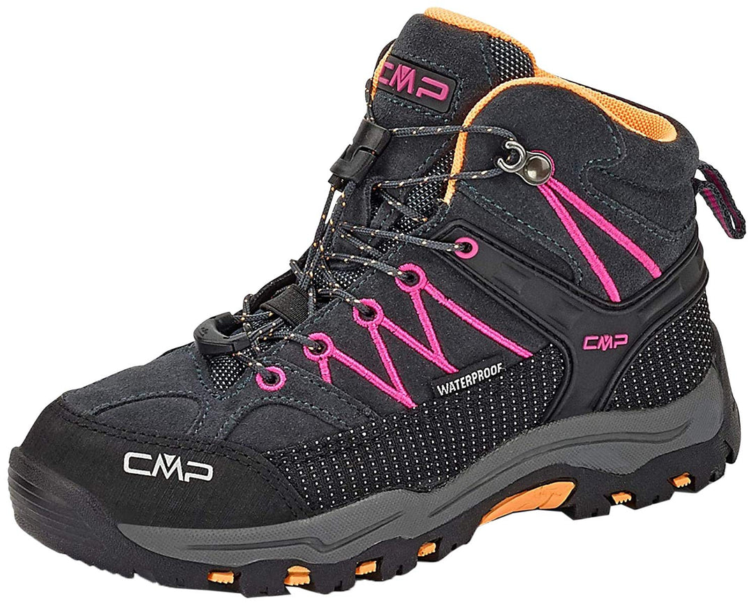 CMP Unisex Kinder Kids Rigel Mid Trekking Shoe Wp Trekking- & Wanderschuhe 33 EU Antracite Bouganvil