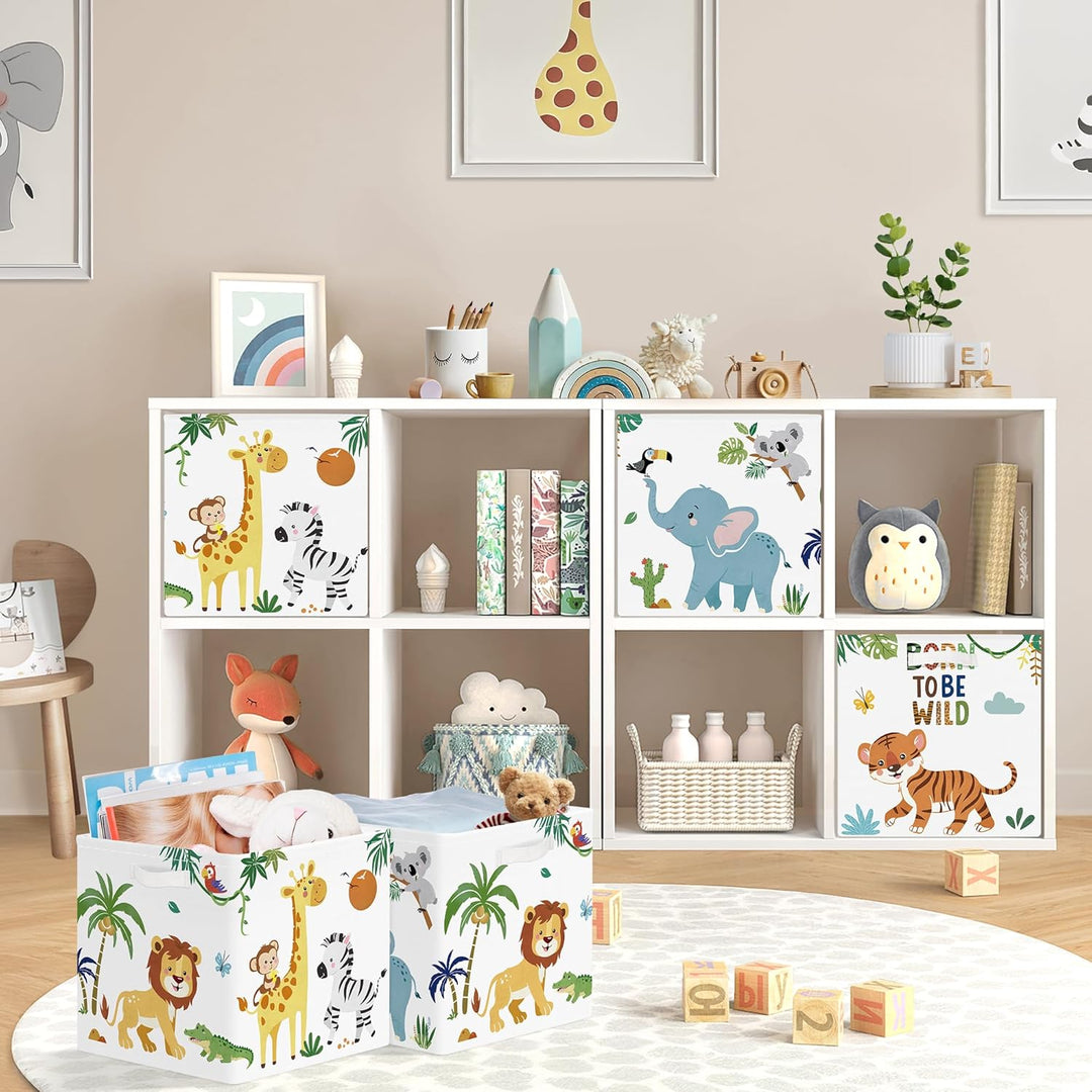 30cm Aufbewahrungsbox 3 Stück Waldtieren Aufbewahrungskorb Kinder Faltbar Koala Aufbewahrungswürfel