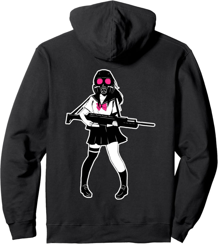 JUN-T-0003-Gasmaskenmädchen Pullover Hoodie