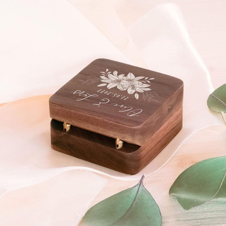 Ringbox Hochzeit | Ringkästchen Holz | Ringschatulle Hochzeit | Ringkiste | Mr &amp; Ms l Standesamt | A
