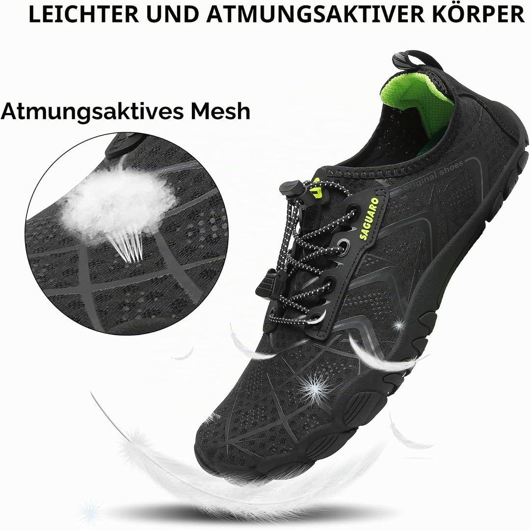 SAGUARO Unisex-Erwachsene Badeschuhe Atmungsaktiv Dicke Sohle Gr.36-46 37 EU Graphit Schwarz, 37 EU