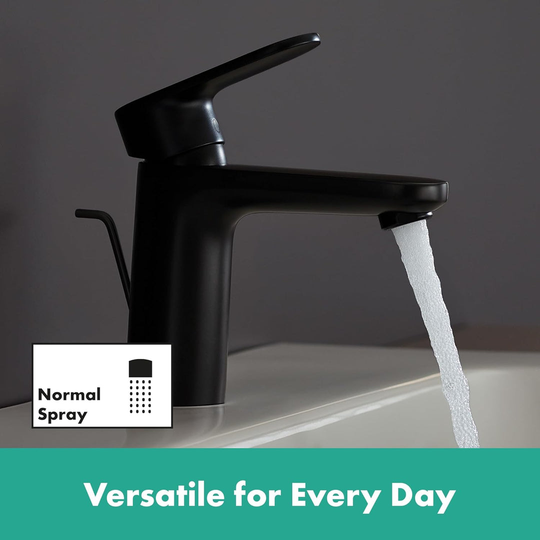 hansgrohe Vernis Blend - Waschtischarmatur mit Zugstangen-Ablauf, Wasserhahn Bad mit Auslauf Höhe 88