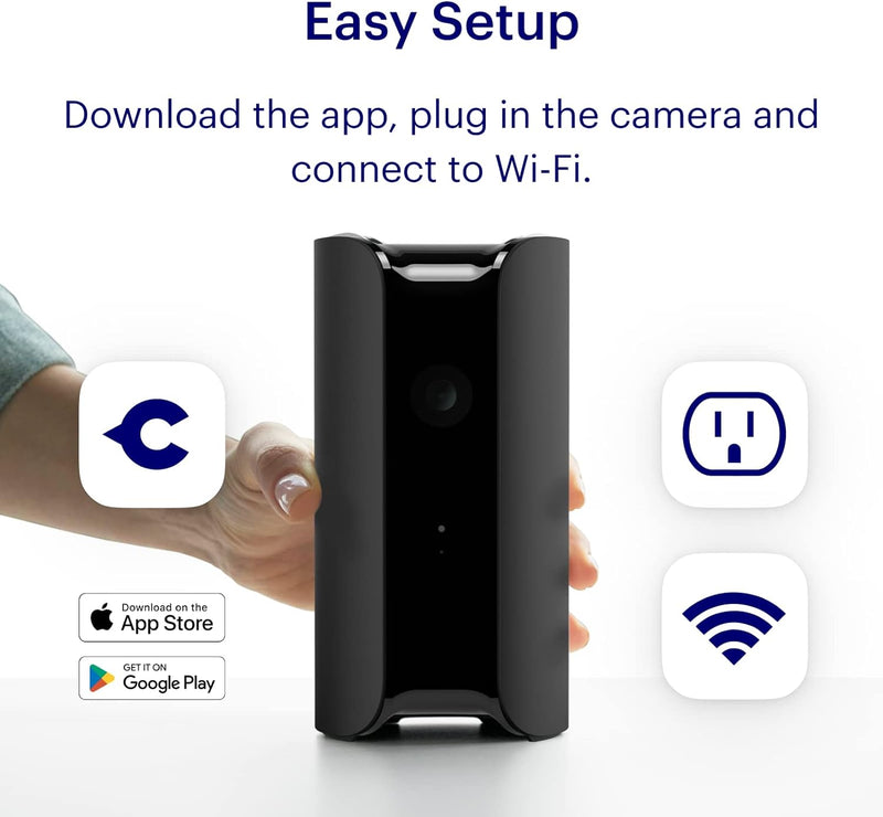 Canary Pro Indoor Überwachungskamera 1080p HD WiFi IP, 24/7 Live-Übertragung, Sirene, Raumklima-Über