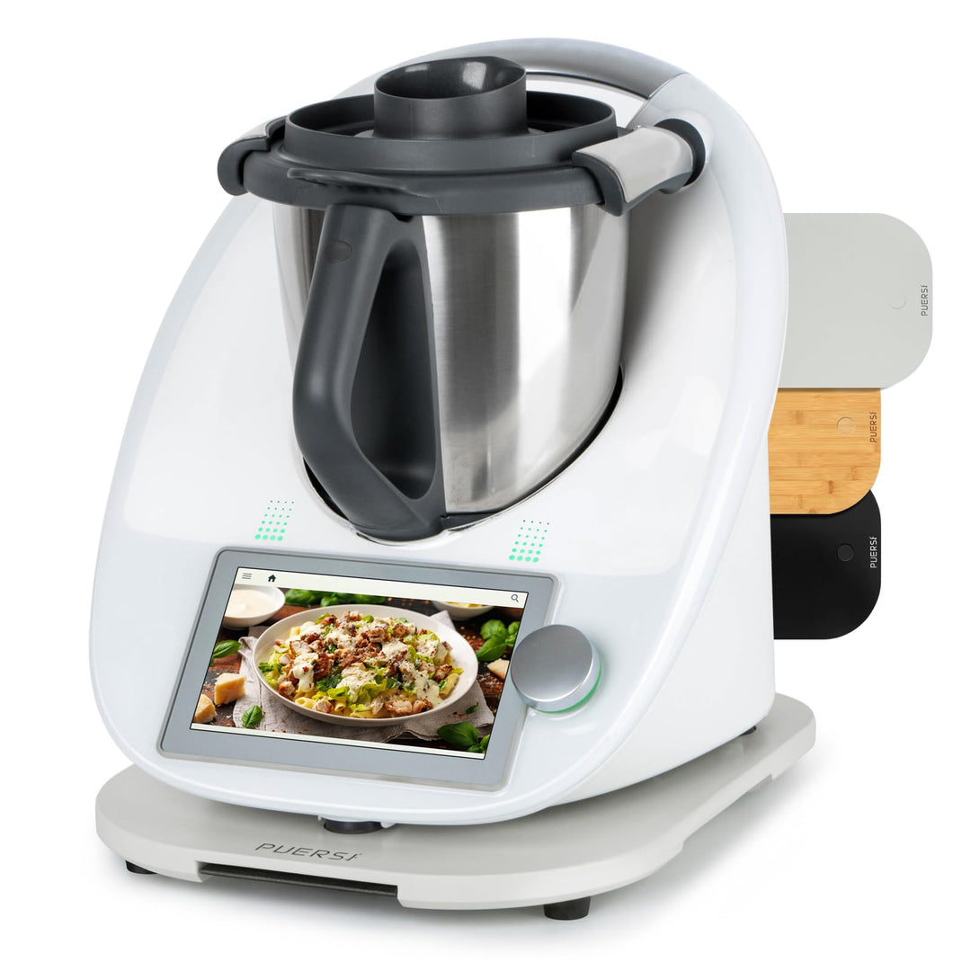 PUERSI Gleitbrett für Thermomix TM6/TM5, 2te Generation, Brett für Thermomix mit Rollen, Leicht Glei