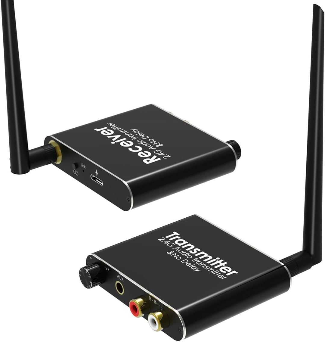 eppfun Drahtlos Audio Sender Empfänger, 24bit/192kHz HiFi Stereo Transmitter and Receiver Kit, 12,5m