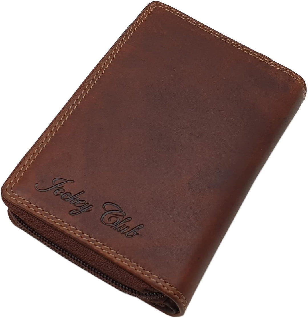 Echt Rindleder Damen Geldbörse/Geldbeutel/Portemonnaie/Geldtasche/Portmonee in Hochformat mit Schmet