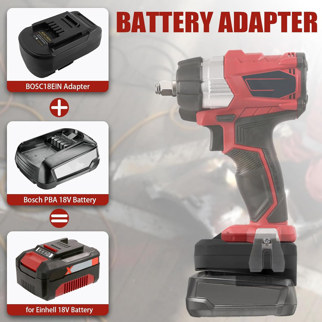 Adapter Konverter für Bosch PBA 18V Akku auf für Einhell Elektrowerkzeug,BOSC18EIN Batterieadapter f
