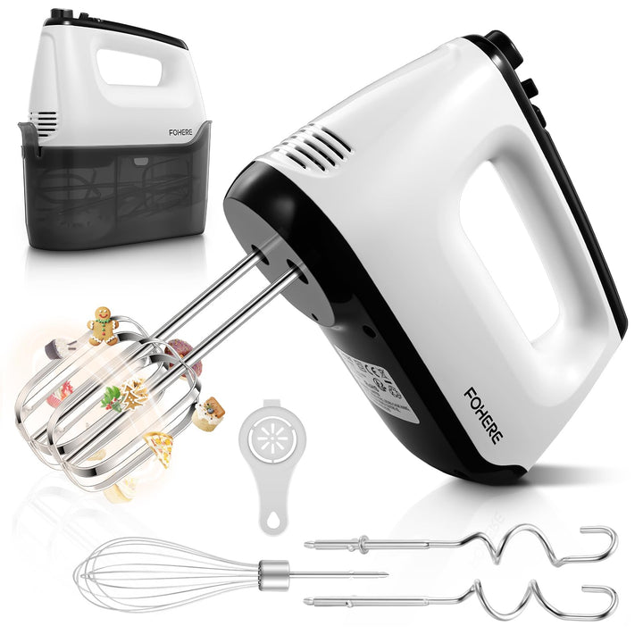 Hand Mixers - 6 Geschwindigkeiten - mit Turbo-Boost - 400 W Elektrischer Handmixer - mit Aufbewahrun