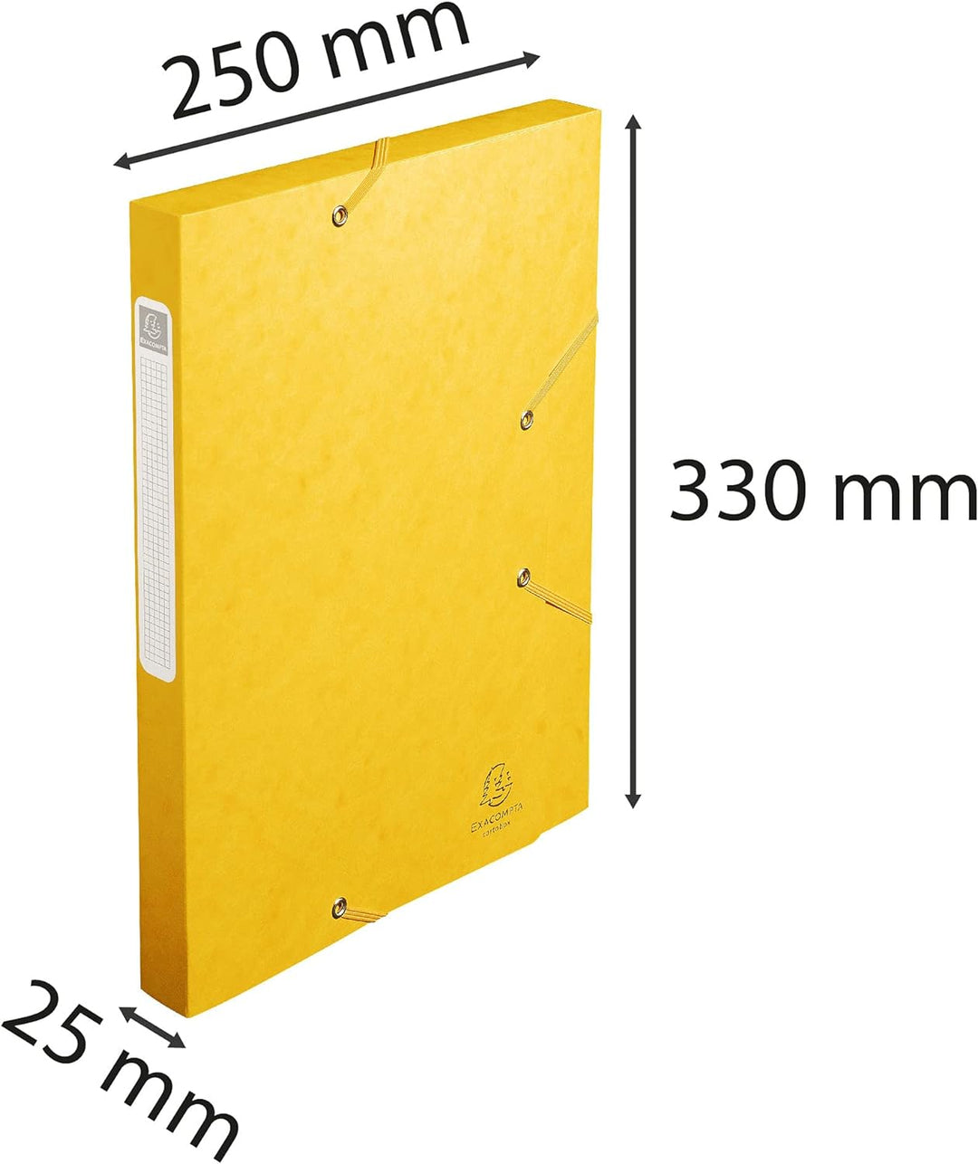 Exacompta 18506H 25er Pack Premium Sammelboxen mit Gummizug 25 mm breit aus extra starkem Colorspan-